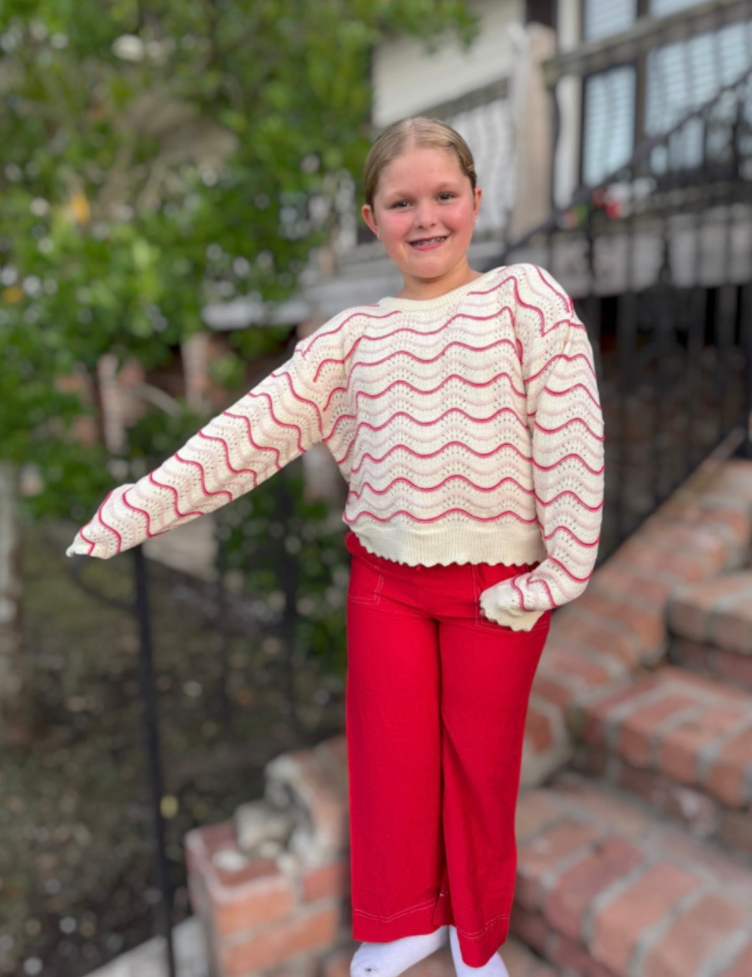 Red Wide Leg Pants