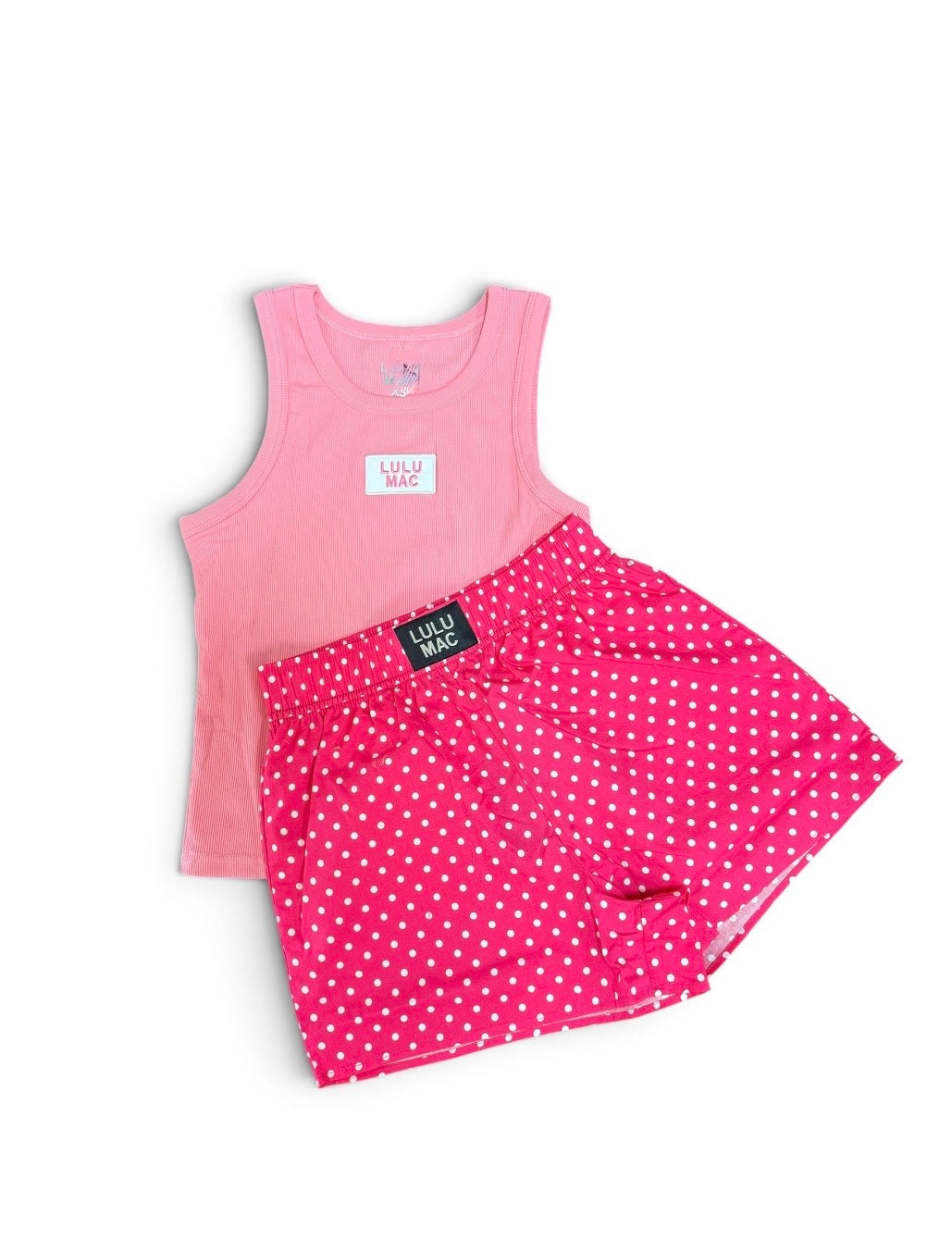 Tween Hot Pink Polka Dot Lulu Mac Shorts