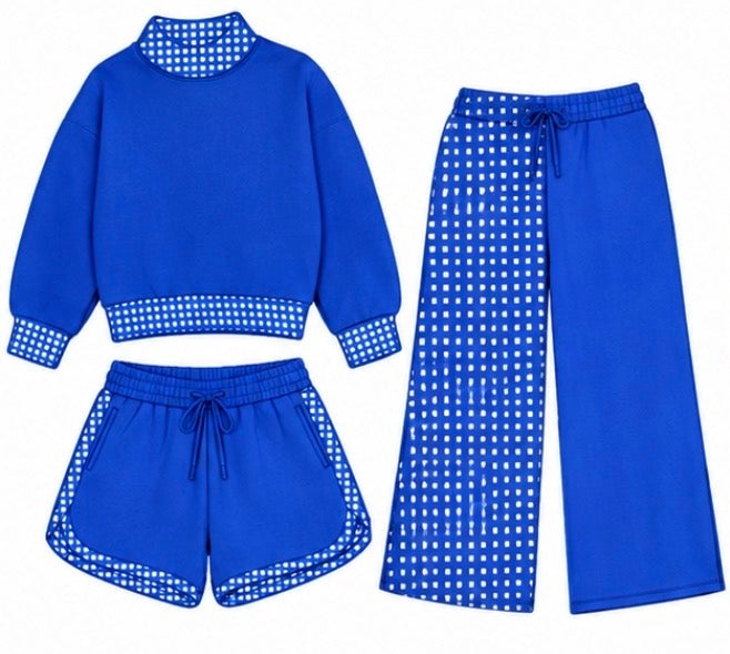 Blue Checkered Shorts