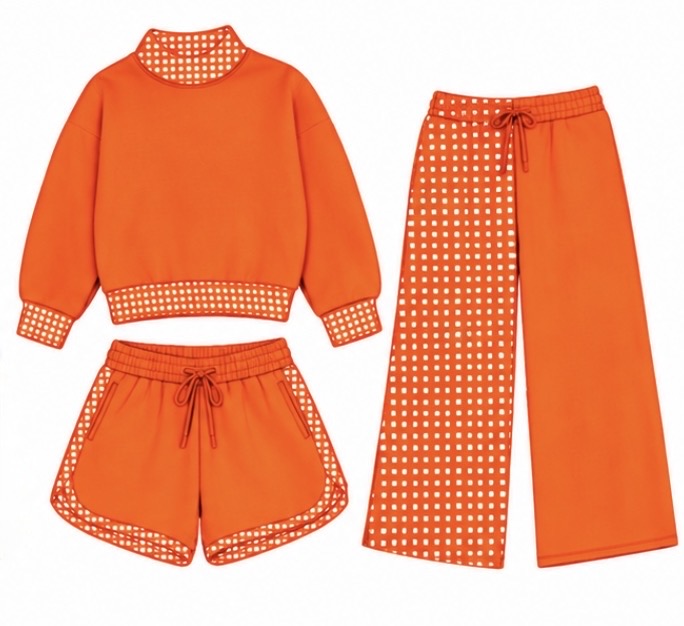 Orange Checkered Pants