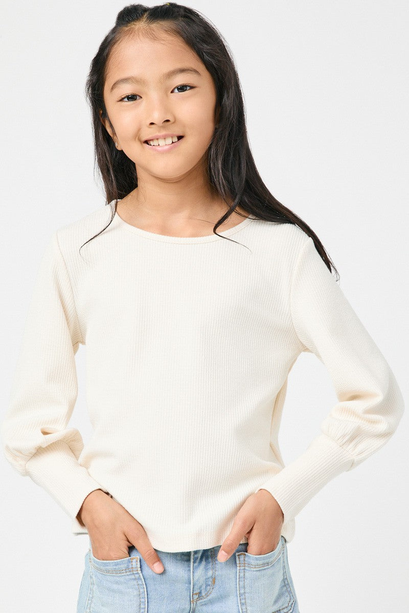 Ivory Cuff Knit Top