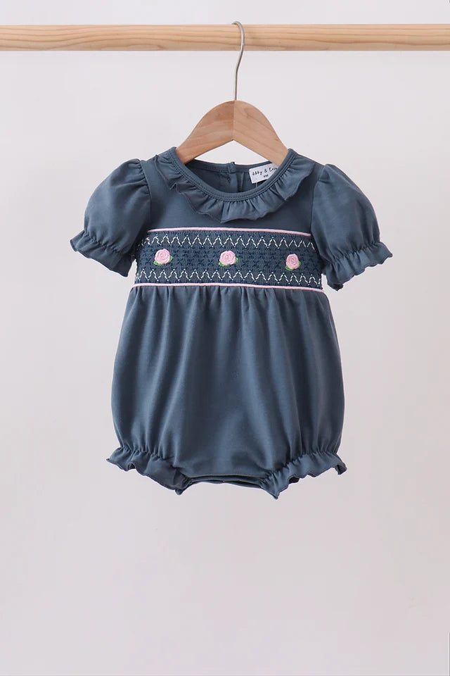 Navy Garden Rose Bubble