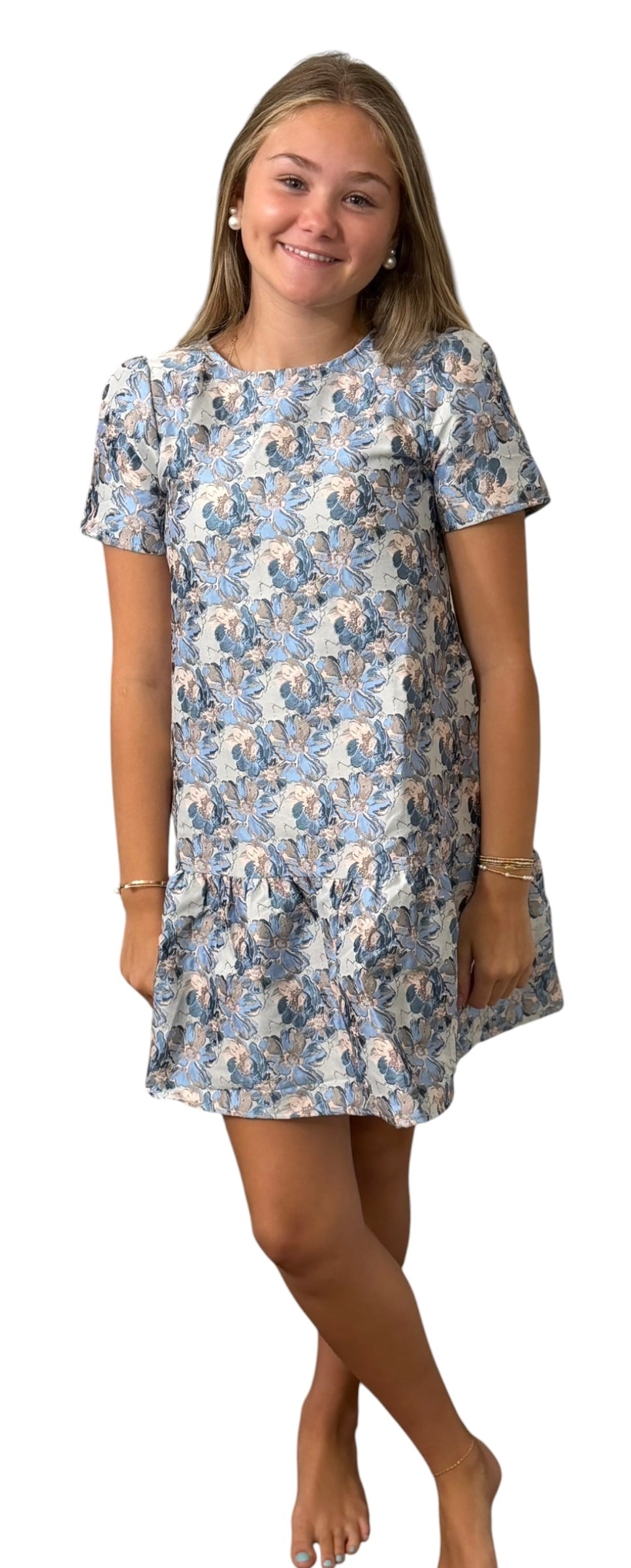 Blue Floral Dress