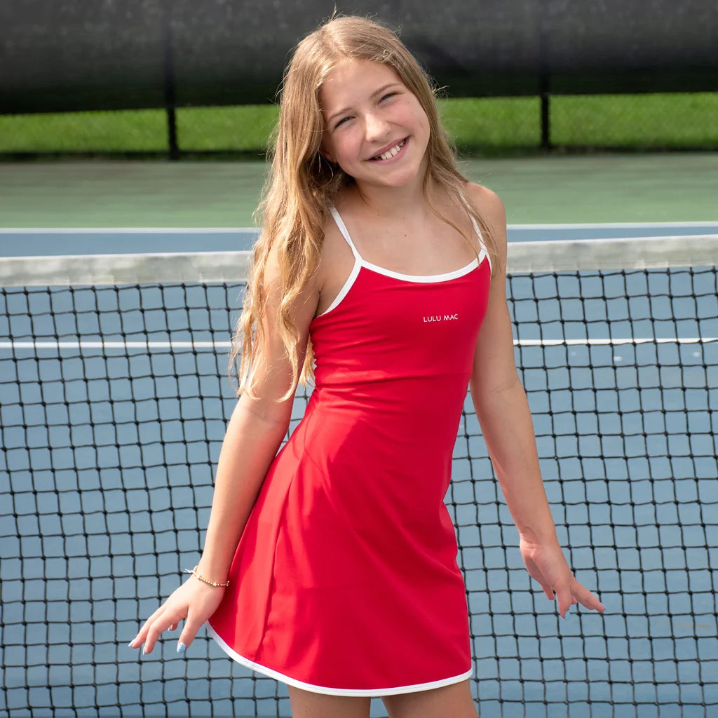 Red/White Youth Tennis Lulu Mac Dress