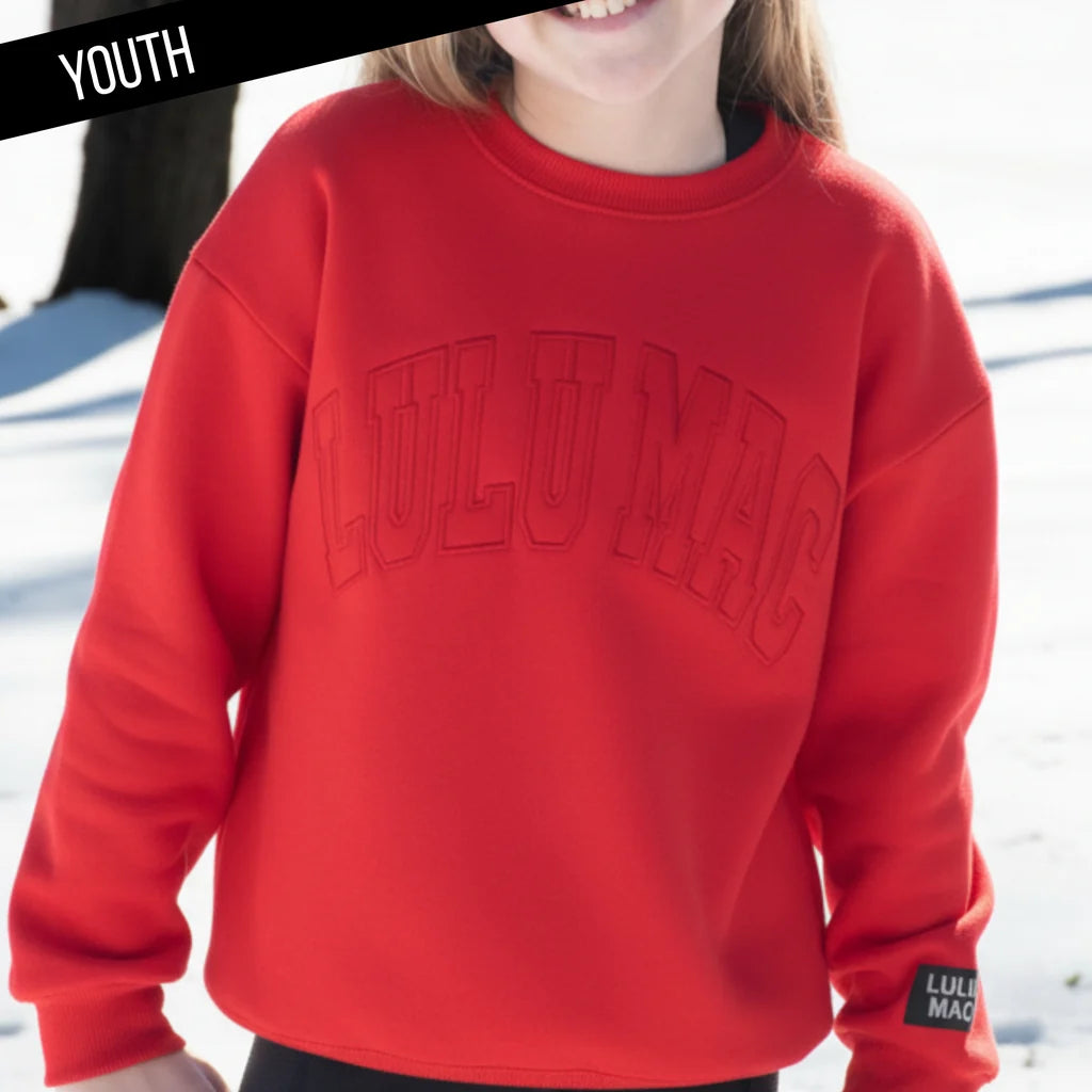 Red Stitched Youth Lulu Mac Sweathshirt