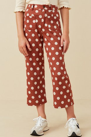 Rust Polka Dot Pants