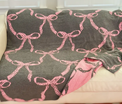 Gray & Pink Blanket