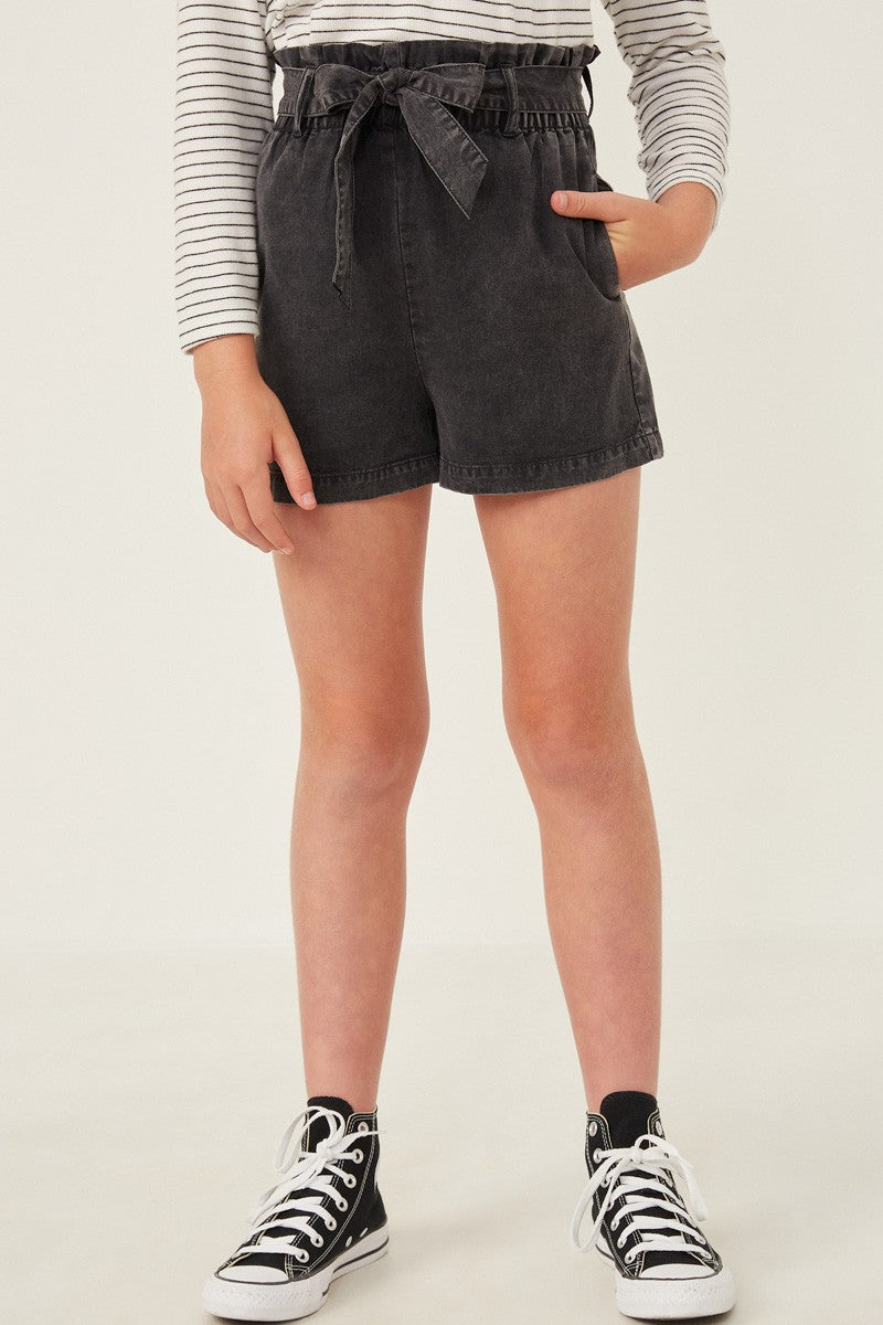 Black Denim Shorts
