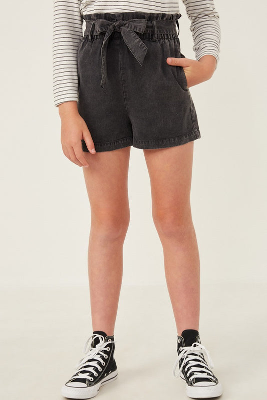 Black Denim Shorts