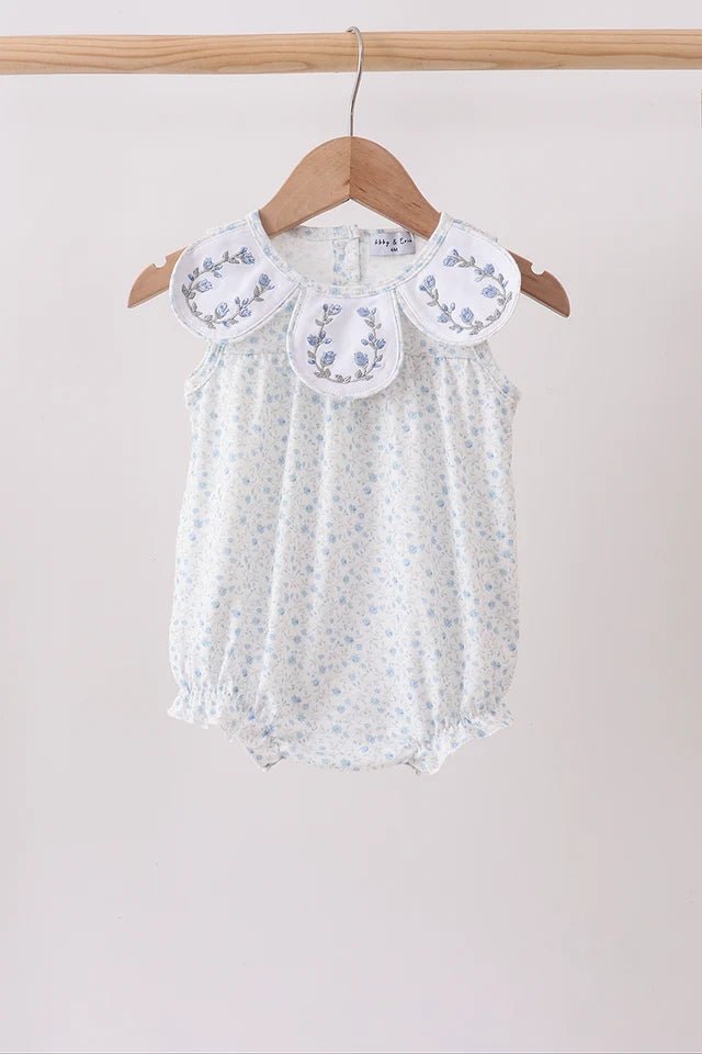 Blue & White Floral Bubble
