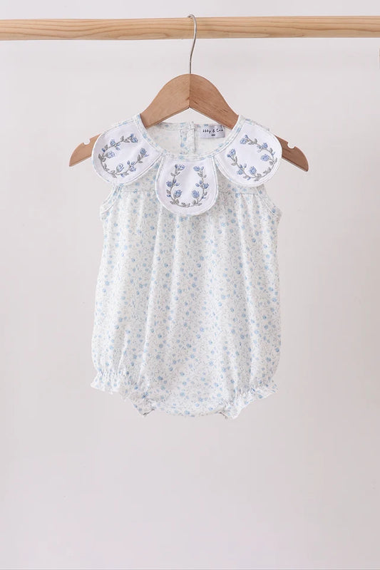 Blue & White Floral Bubble