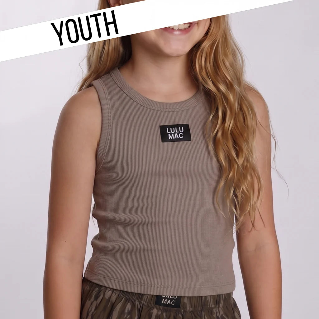 Dark Taupe Lulu Mac Tank - Youth