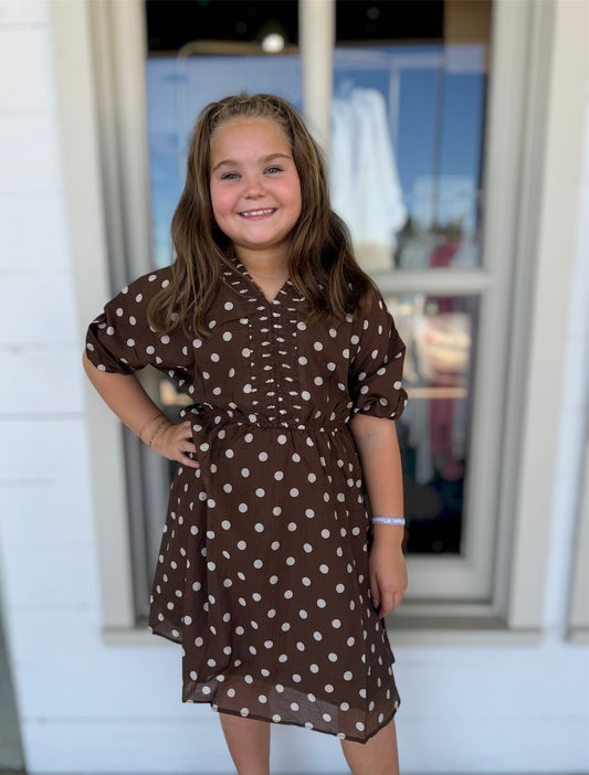 Brown Polka Dot Dress
