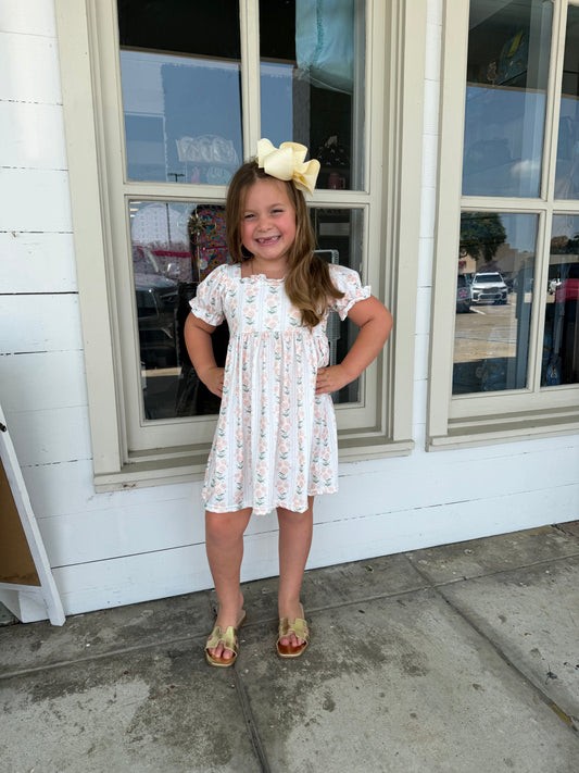 Sage Floral Dress