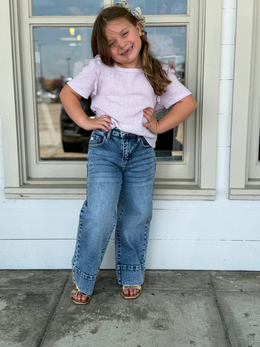 Youth High Rise Cropped Denim Jeans