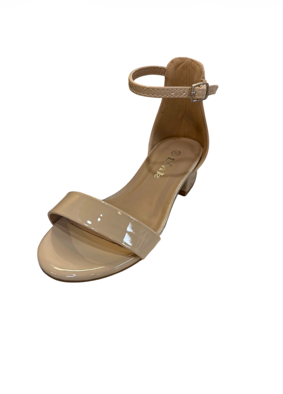 Shiny Nude Low Heels