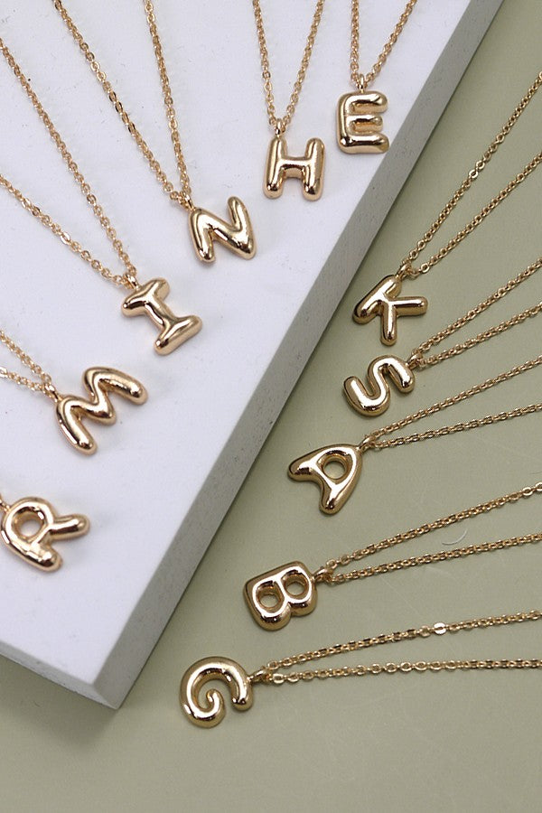 Intial Letter Bubble Necklacces