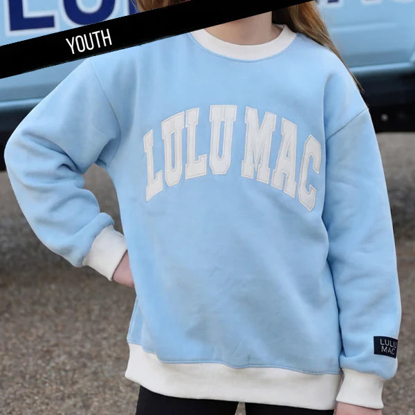 Youth Light Blue Lulu Mac Sweatshirt