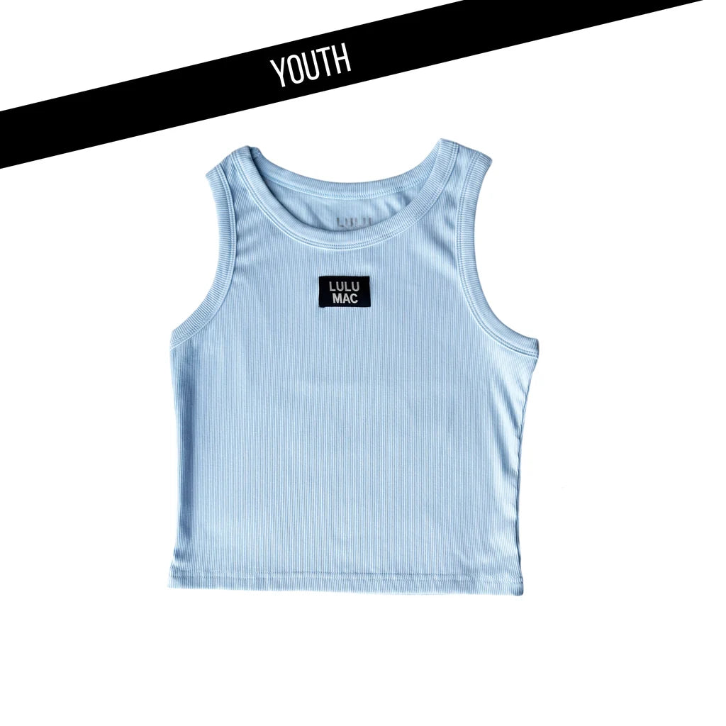 Light Blue Youth Lulu Mac Tank