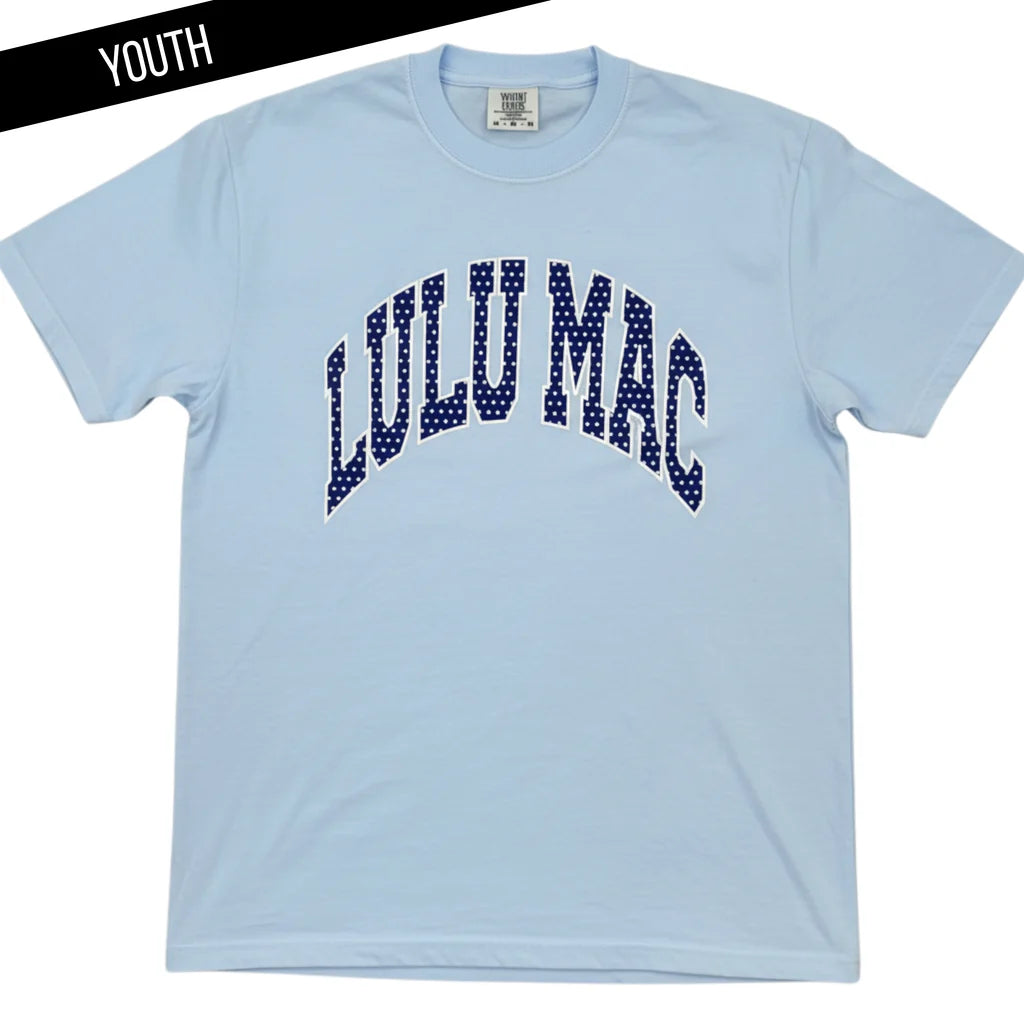 Light Blue/Navy Youth Lulu Mac Tee