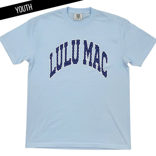 Light Blue/Navy Youth Lulu Mac Tee