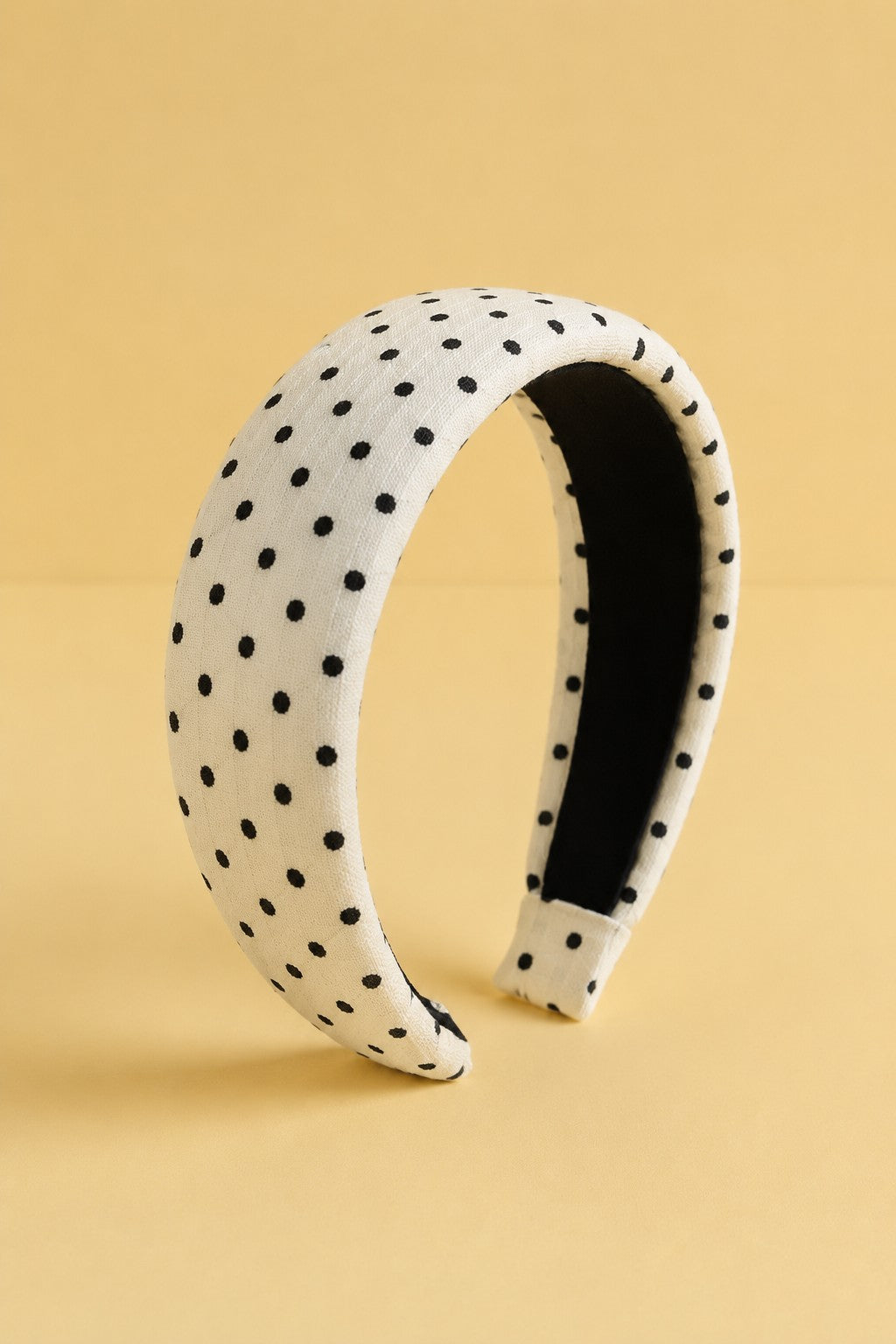 Off White Polka Dot Headband