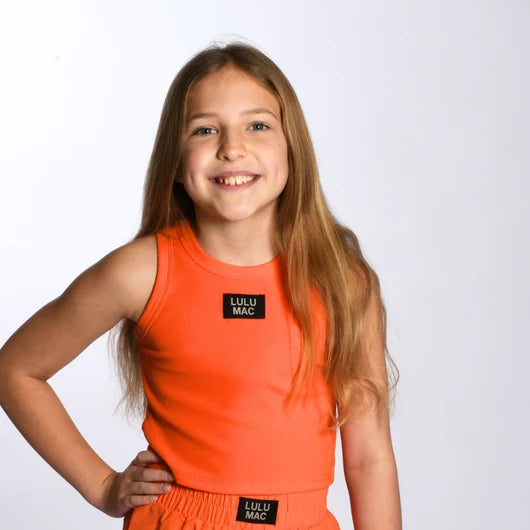Orange Lulu Mac Tank - Youth