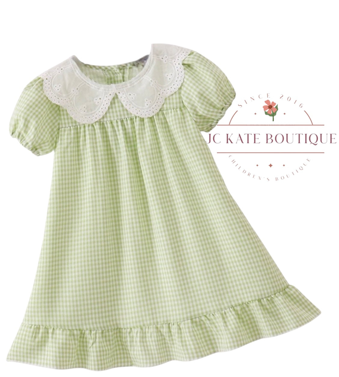 Green Gingham Dress