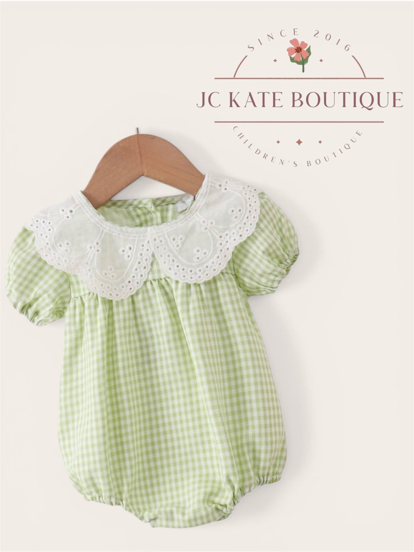 Green Gingham Bubble