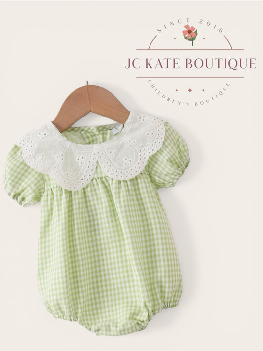 Green Gingham Bubble