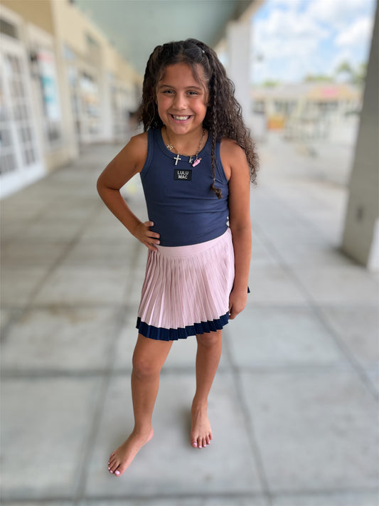 Pinlk & Navy Skirt