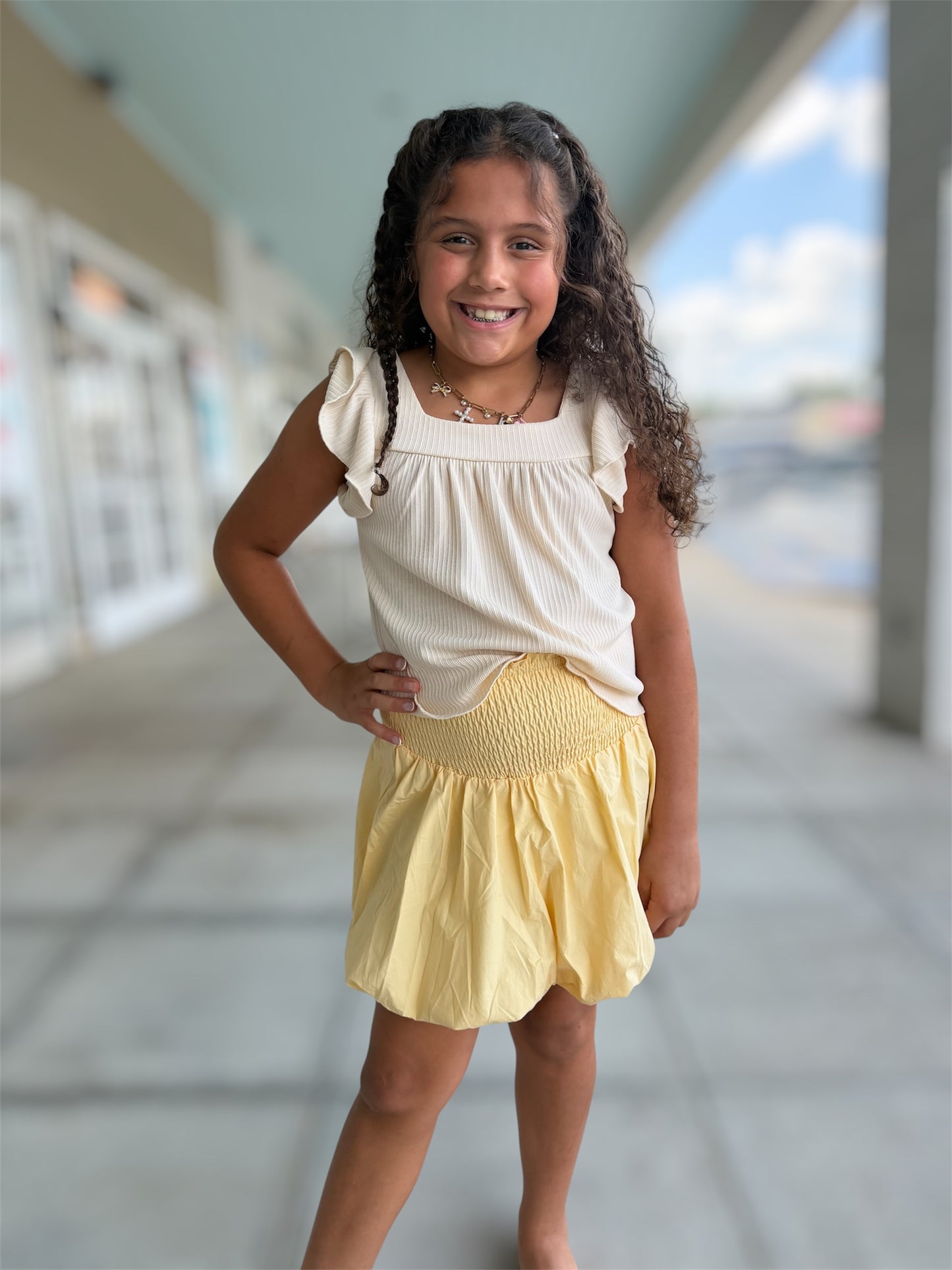 Yellow Puff Skirt