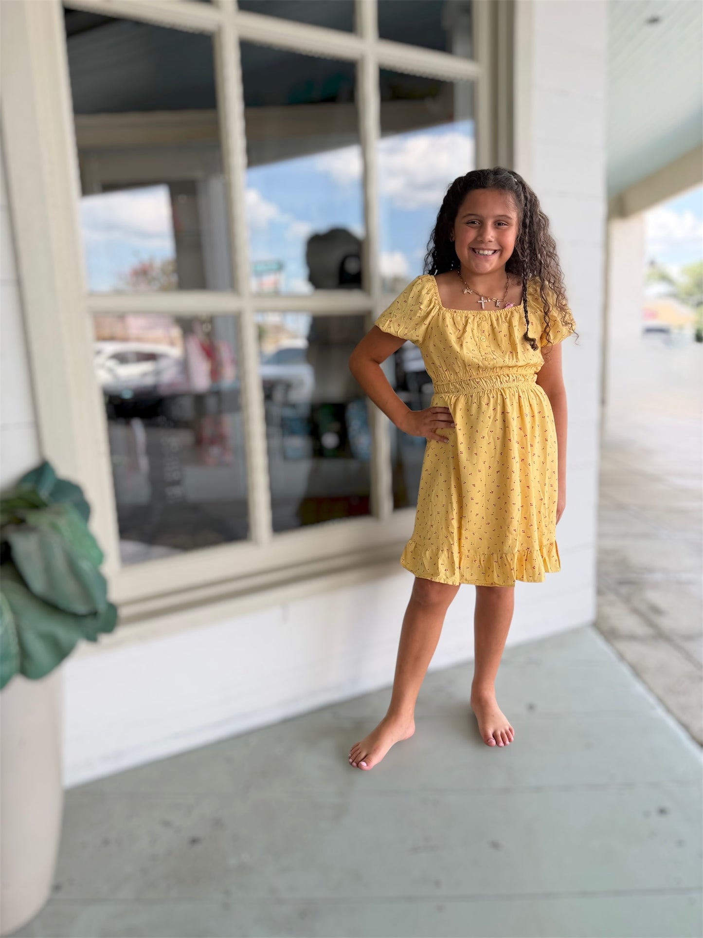 Yellow Cherry Dress