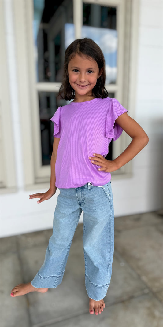 Youth High Rise Cropped Light Denim Jeans