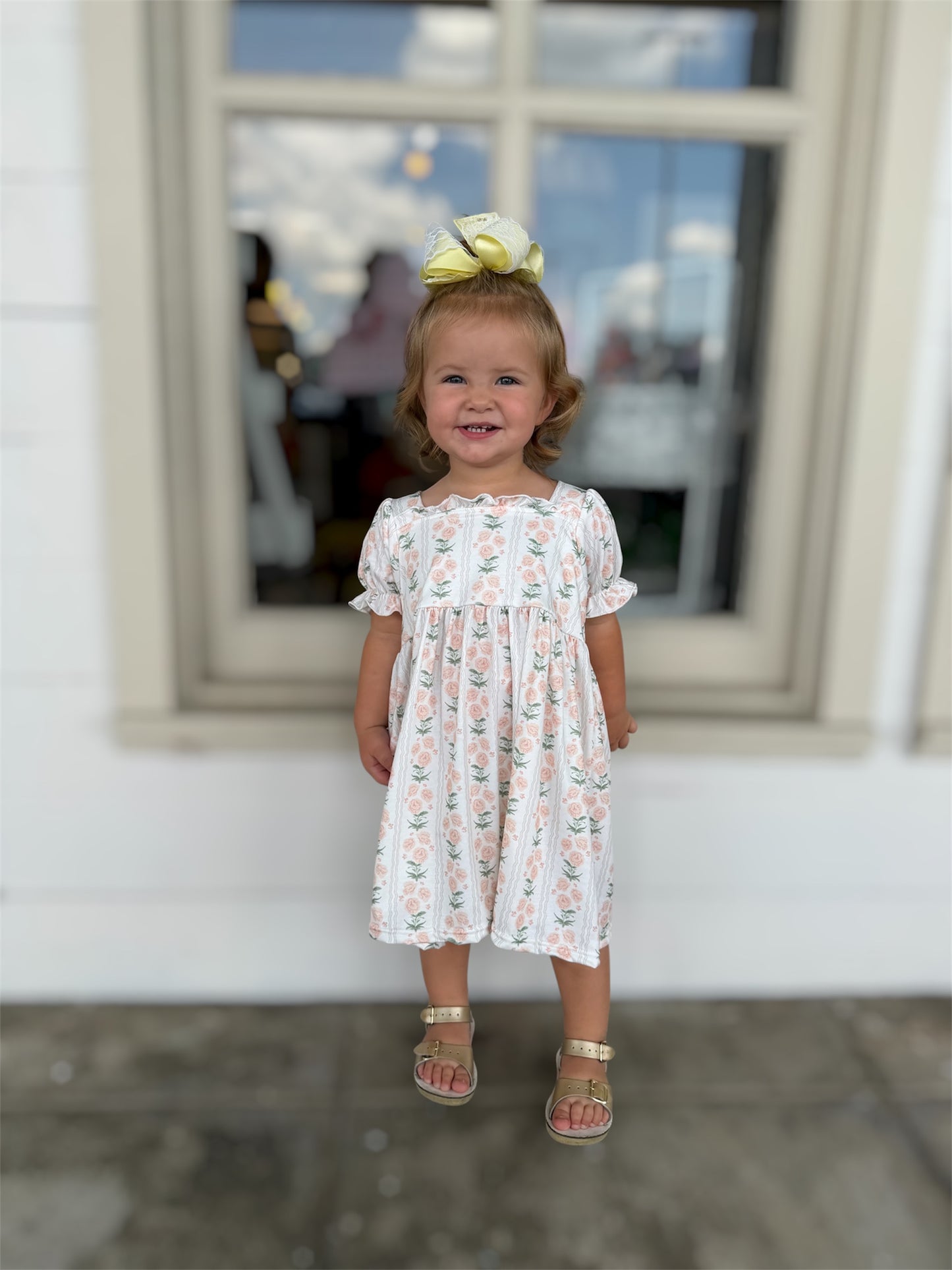 Sage Floral Dress