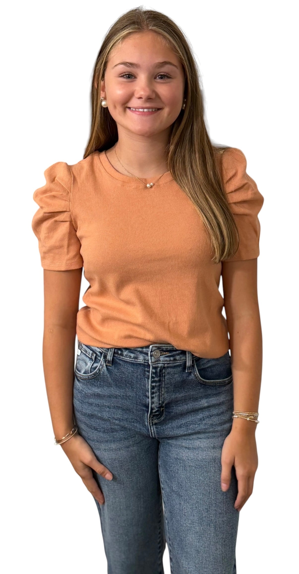 Mauve Puff Sleeve Shirt