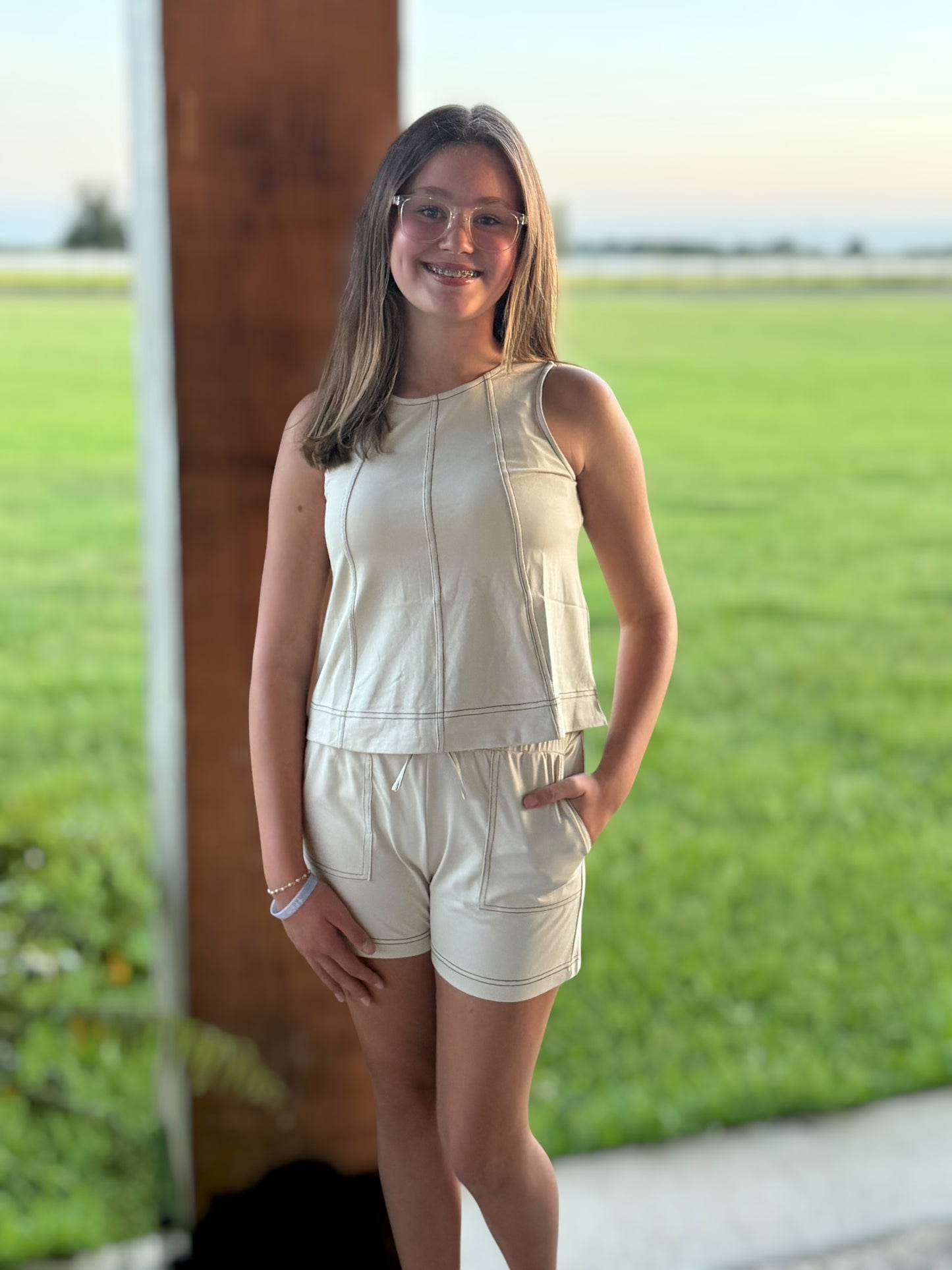 Beige Shorts