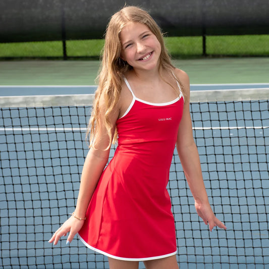 Red/White Youth Tennis Lulu Mac Dress