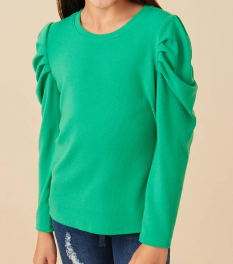 Green Puff Long Sleeve