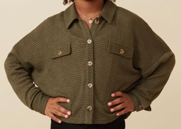 Olive Button Cardigan