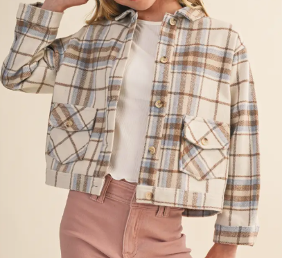 Blue Plaid Sweater