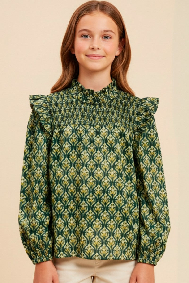 Teal Marie Top