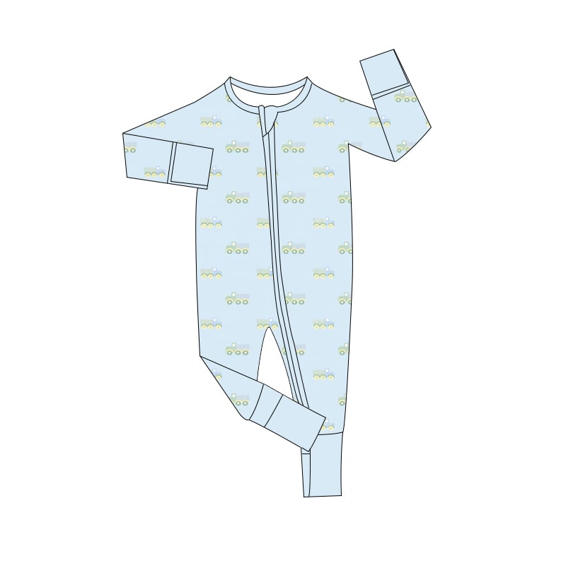 Dump Truck Bamboo Zipper Jammies