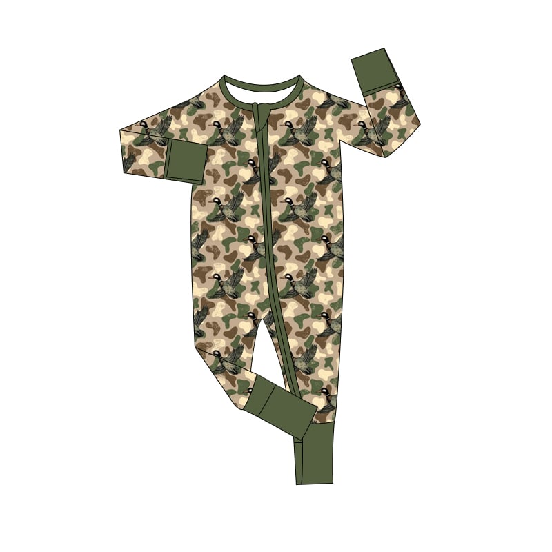 Duck Camo Bamboo Zipper Jammies