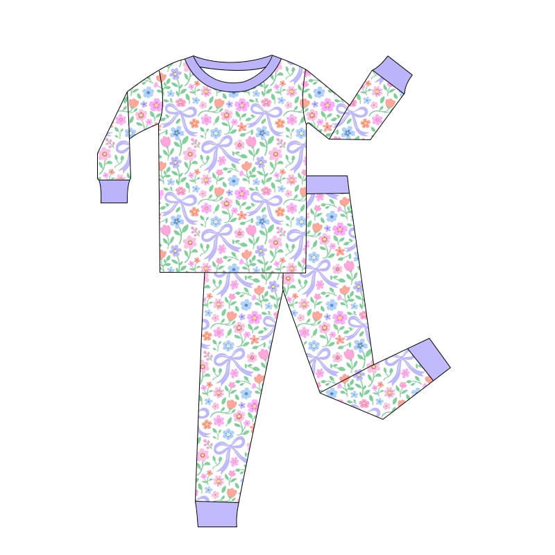 Pretty Purple Bamboo Two Piece Jammies